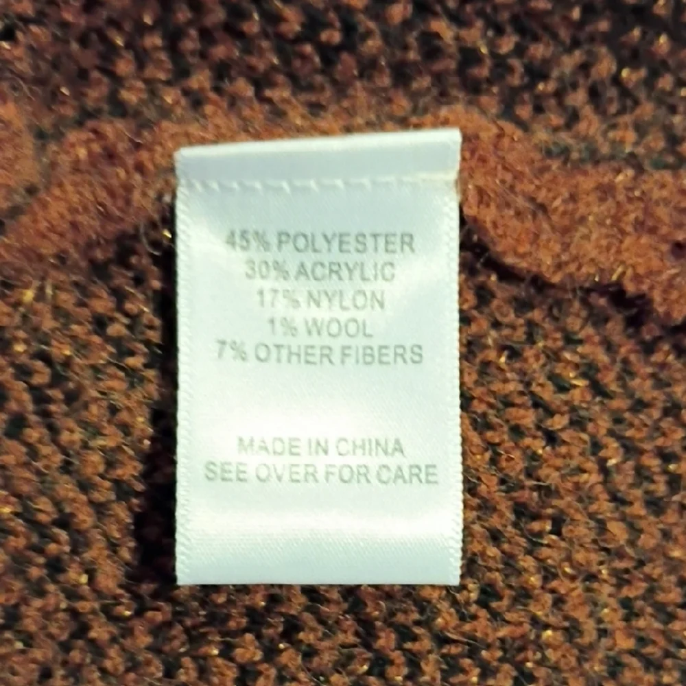 Fortune & Ivy Rust Sweater Coatigan, L - Picture 6 of 7